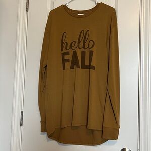 LulaRoe Oversized M Fall Longsleeve Tee